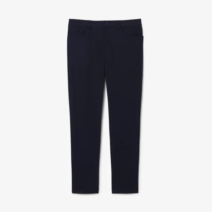 Calças chino elásticas de corte justo