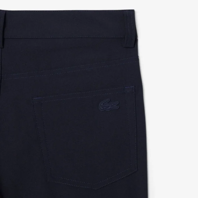 Calças chino elásticas de corte justo