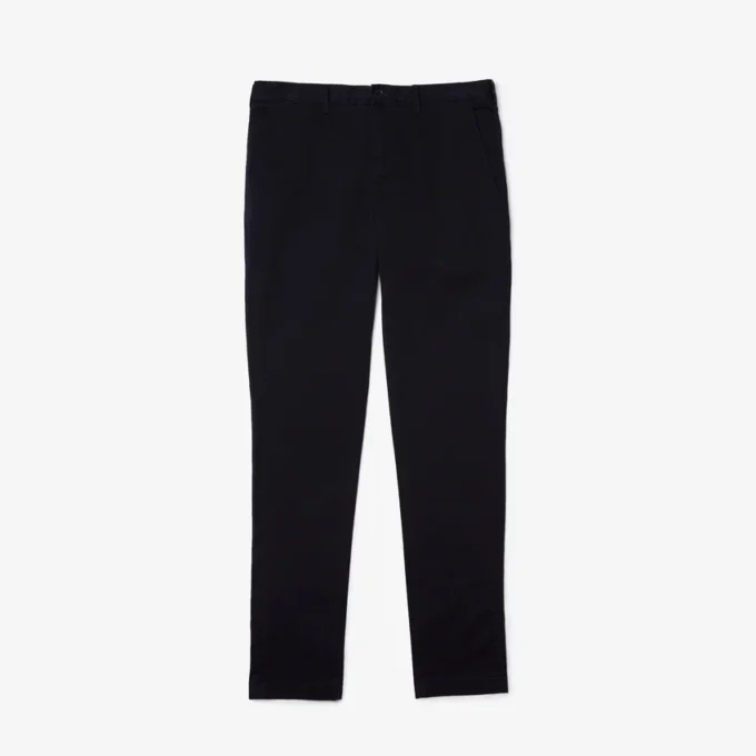 Calças de algodão elástico slim fit para homem