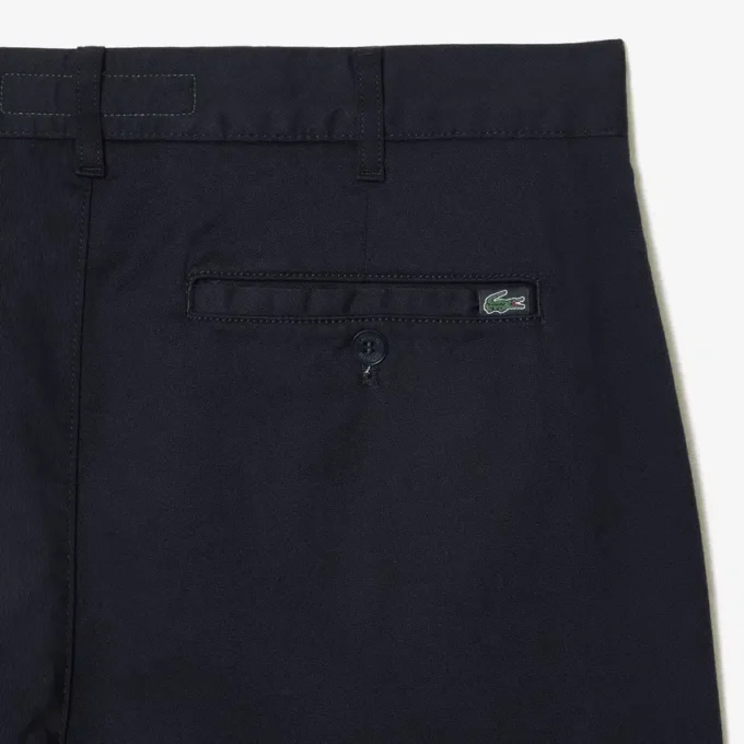 Calças de algodão elástico slim fit para homem