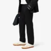 Calças de algodão elástico slim fit para homem
