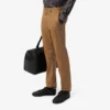 Calças de algodão elástico slim fit para homem