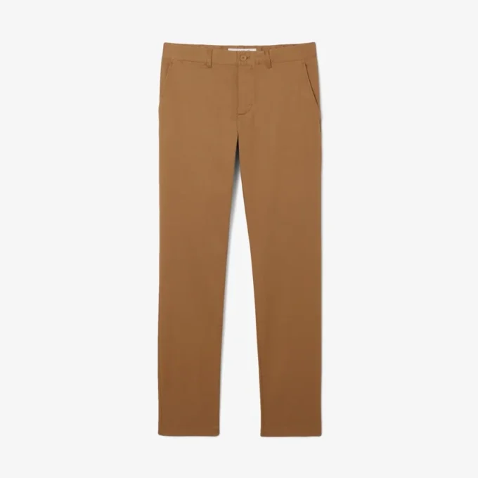 Calças de algodão elástico slim fit para homem