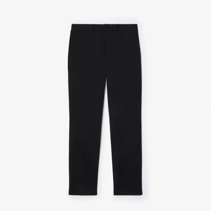 Calças de algodão elástico slim fit para homem