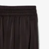 Calças de cetim elásticas oversized