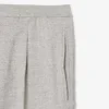 Calças de corte descontraído com tecido slub
