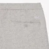 Calças de corte descontraído com tecido slub