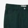 Calças de corte reto com detalhes de pesponto para mulher