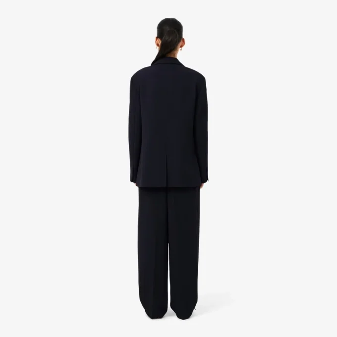 Calças de fato oversized em malha piqué fluida