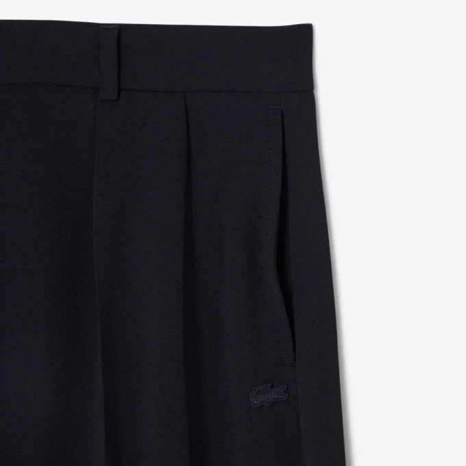 Calças de fato oversized em malha piqué fluida