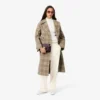 Calças de flanela plissadas oversized para mulher