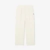 Calças de flanela plissadas oversized para mulher