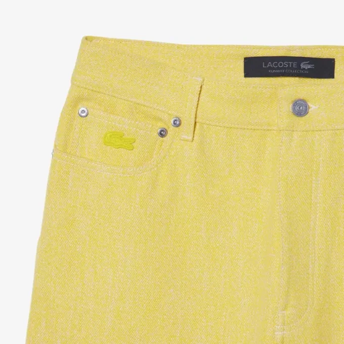 Calças de ganga de perna larga Runway para homem