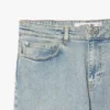 Calças de ganga índigo de corte justo com 5 bolsos para homem