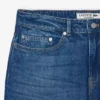 Calças de ganga índigo de corte reto com 5 bolsos para homem