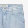 Calças de ganga índigo de corte reto com 5 bolsos para homem