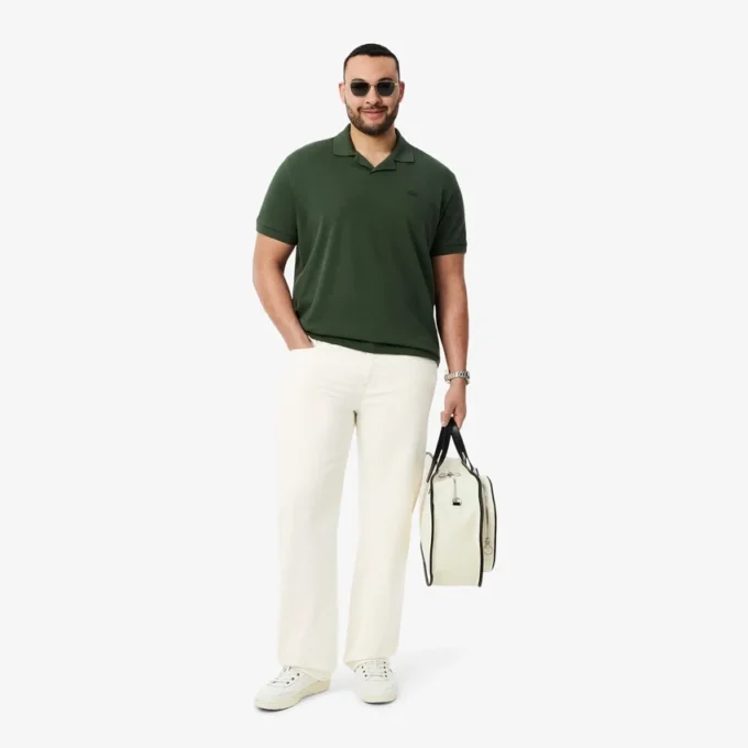 Calças de ganga índigo de corte reto com 5 bolsos para homem