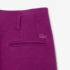 Calças de lã com efeito slub de corte largo da coleção Runway