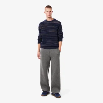 Calças de lã merino de corte largo para homem
