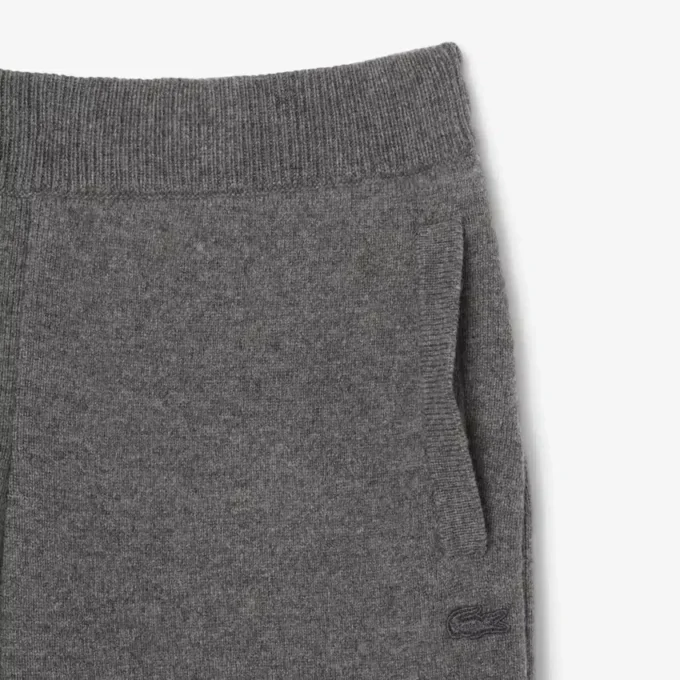Calças de lã merino de corte largo para homem