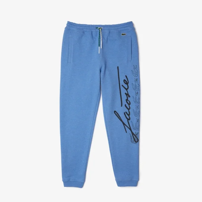 Calças de moletom de algodão com estampado Signature & Croc para homem