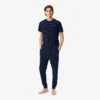 Calças de pijama de algodão estampadas para homem