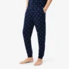 Calças de pijama de algodão estampadas para homem