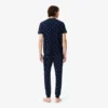 Calças de pijama de algodão estampadas para homem