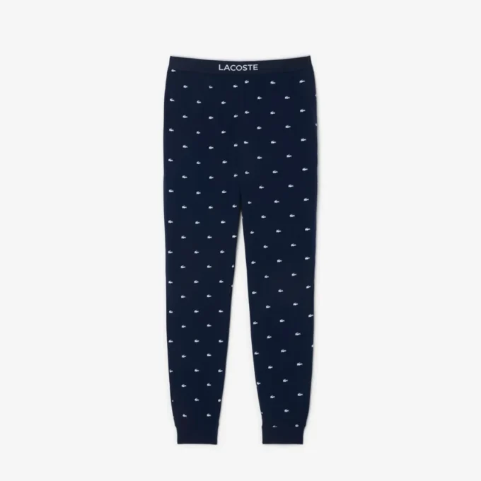 Calças de pijama de algodão estampadas para homem