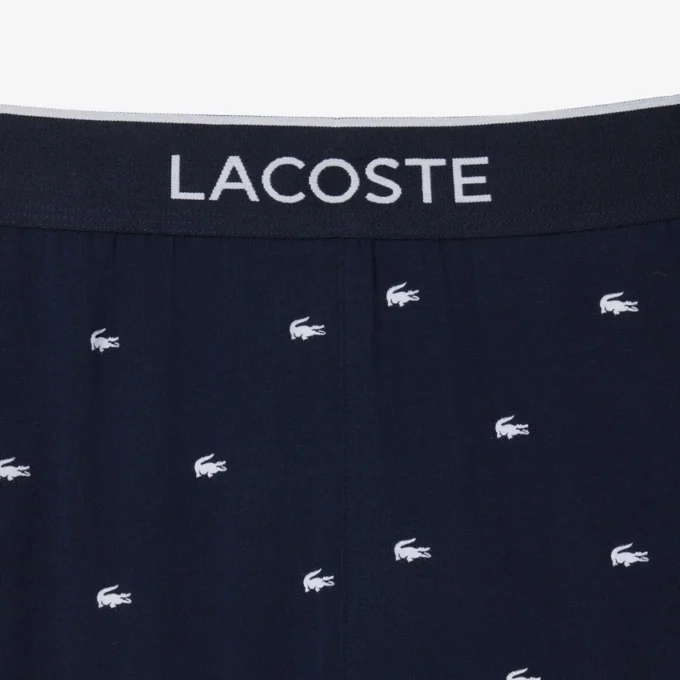 Calças de pijama de algodão estampadas para homem