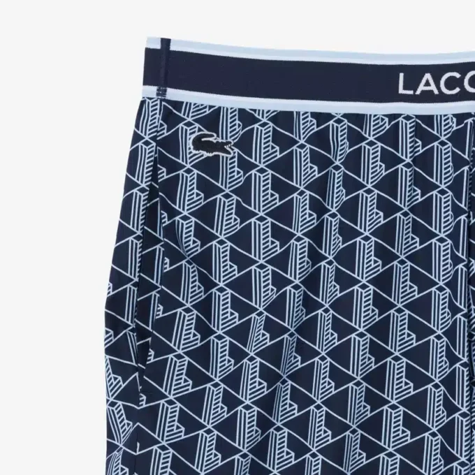 Calças de pijama em popeline com monograma para homem