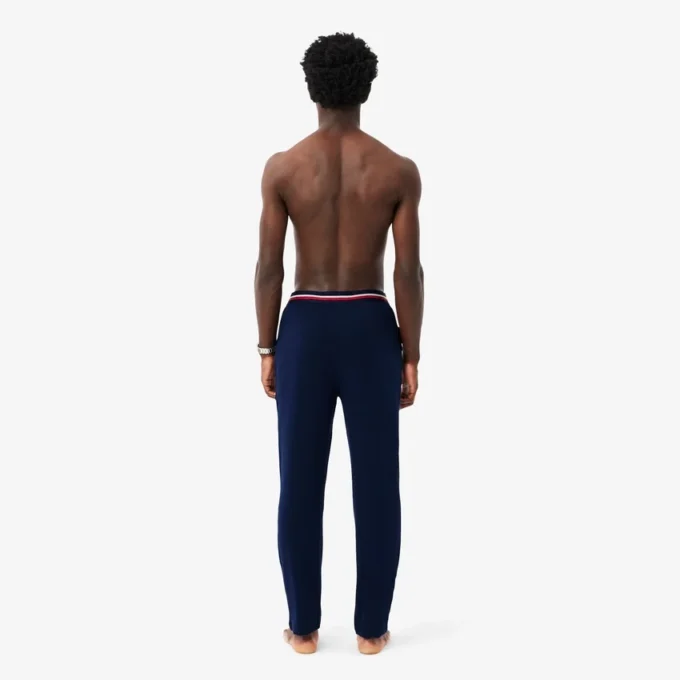 Calças de pijama masculinas com cintura multicolorida