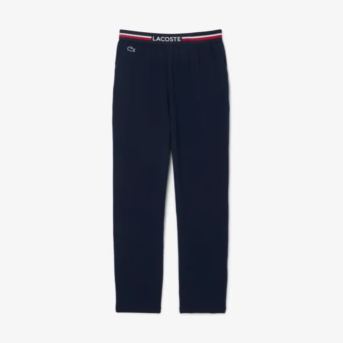 Calças de pijama masculinas com cintura multicolorida