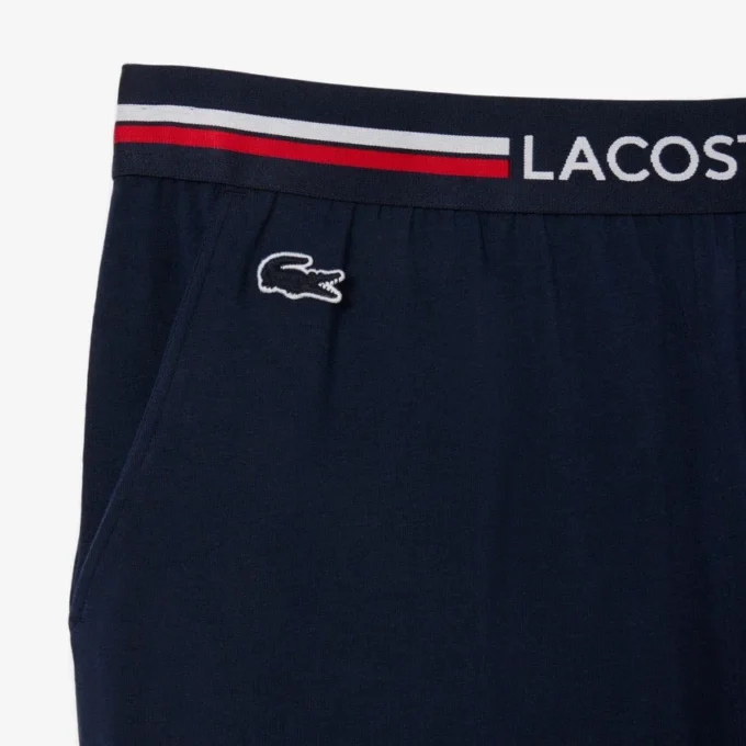 Calças de pijama masculinas com cintura multicolorida