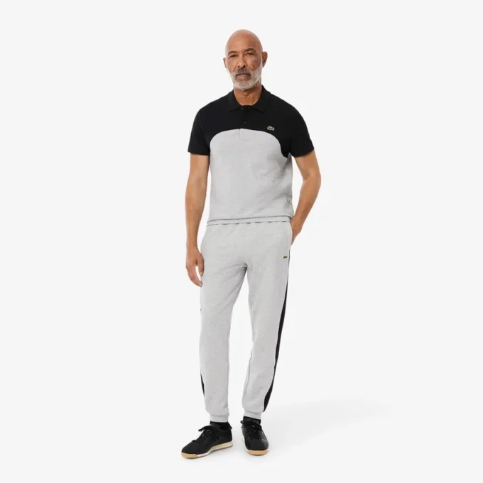 Calças de treino justas com blocos de cor para homem
