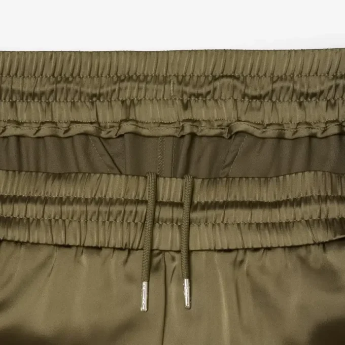 Calças de treino oversized em cetim para mulher