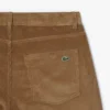Calças de veludo de corte reto com 5 bolsos para homem