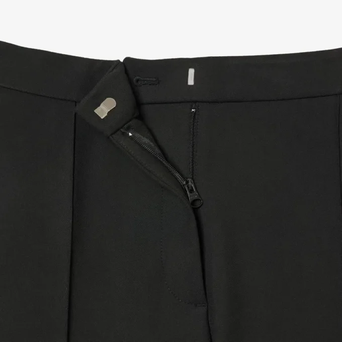 Calças de vestido largas de cintura alta para mulher