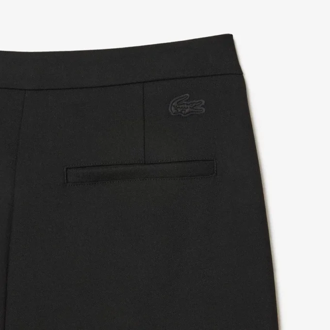Calças de vestido largas de cintura alta para mulher