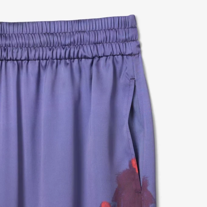 Calças Oversized com Estampado Paisagístico para Mulher