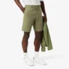 Calções bermudas chino em algodão elástico com corte regular
