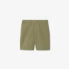 Calções bermudas chino em algodão elástico com corte regular