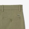 Calções bermudas chino em algodão elástico com corte regular