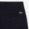 Calções bermudas chino em algodão elástico com corte regular