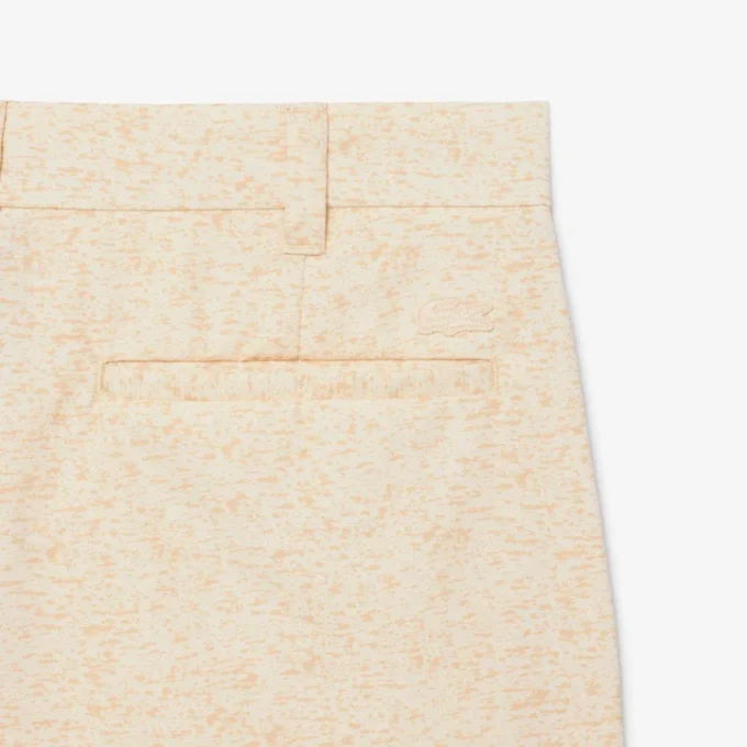 Calções cargo bermuda estampados de corte reto