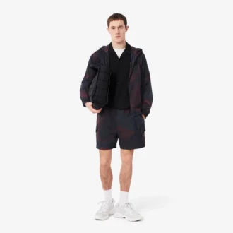 Calções cargo de nylon com padrão Ombra para homem