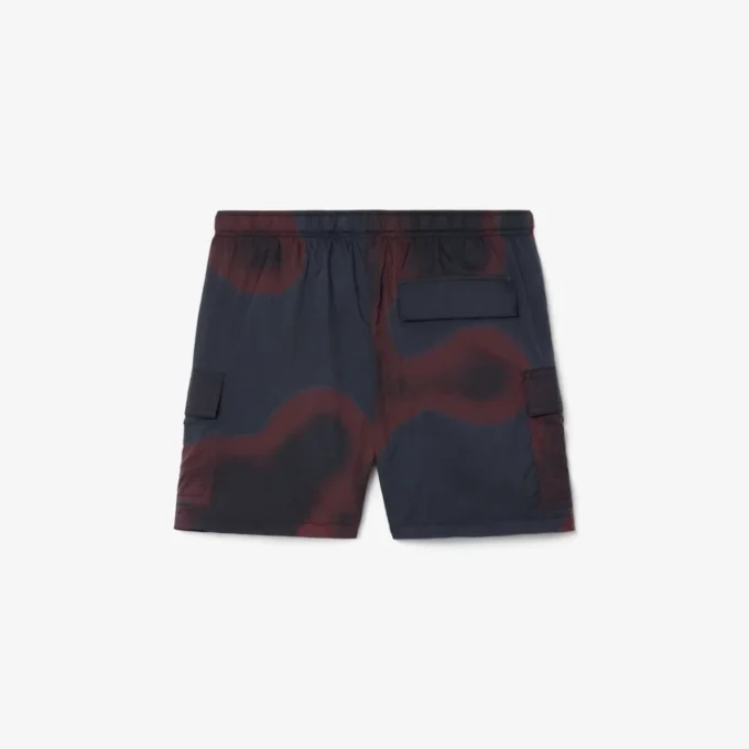 Calções cargo de nylon com padrão Ombra para homem