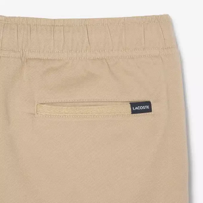 Calções chino em sarja de algodão elástico