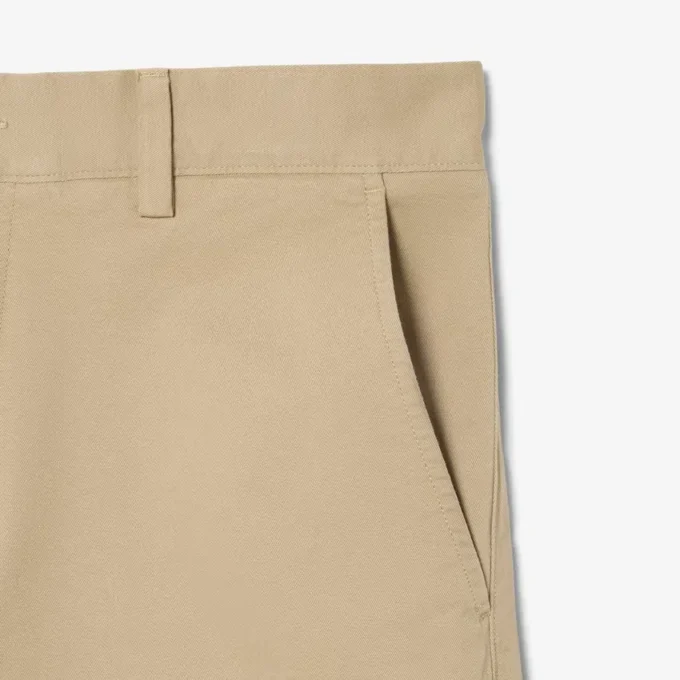Calções chino em sarja elástica