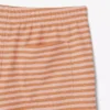 Calções de algodão às riscas com corte regular